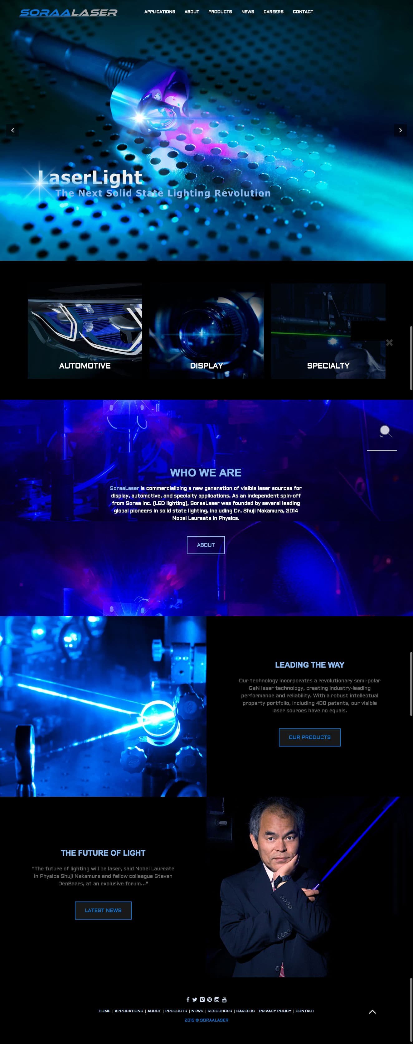 Web Design for Soraa Laser | Los Angeles